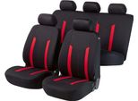 Walser Coprisedili Auto Set Completo Hastings, Coprisedili Auto, Set Completo, 2 Coprisedili Anteriori, 1 Coprisedili Posteriori, Coprisedili Auto Universali Nero/Rosso