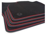 Tappetini Adatti Per Vw T-Cross (Allestimento Rosso) Velours Premium Car Carpet Incl. Sistema Di Fissaggio Originale 4 Pezzi