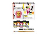 Marabu 1711000000080 Marabu Textil Neon Set, 4 X 15 Ml