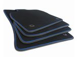 Tappetini Adatti Per Skoda Octavia Iii Iv Rs Premium Tappetini Per Auto Tappetini In Velours Nero, Finiture Blu