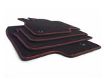 Tappetini Mazda Iii 3 Bm Dal 2013 Originale Di Velours Tappeto Auto 4 Pezzi, Banda Di Assetto Rosso