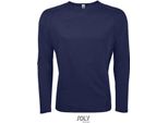 Sols 02071 | Maglietta Sportiva A Maniche Lunghe Da Uomo - Colore: French Navy - Taglia: Xl