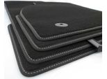 Tappetini Adatti Per Vw Tiguan Ii (Ad) Velours Tappeto Auto Tappetini Auto Set 4X Cuciture Decorative Bianco