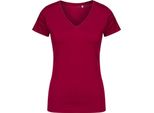 X.O By Promodoro 1525 | Maglietta Donna Con Scollo A V, Cotone Pettinato - Colore: Berry - Taglia: Xl