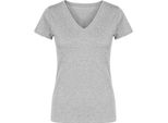 X.O By Promodoro 1525 | Maglietta Con Scollo A V Da Donna, Cotone Pettinato - Colore: Heather Grey - Taglia: L