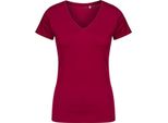 X.O By Promodoro 1525 | Maglietta Donna Con Scollo A V, Cotone Pettinato - Colore: Berry - Taglia: L