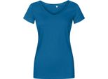 X.O By Promodoro 1525 | Maglietta Donna Con Scollo A V, Cotone Pettinato - Colore: Petrolio - Taglia: 3XL