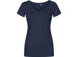 X.O By Promodoro 1525 | Maglietta Donna Con Scollo A V, Cotone Pettinato - Colore: French Navy - Taglia: L