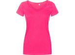 X.O By Promodoro 1525 | Maglietta Donna Con Scollo A V, Cotone Pettinato - Colore: Bright Rose - Taglia: M
