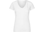 X.O By Promodoro 1525 | Maglietta Donna Con Scollo A V, Cotone Pettinato - Colore: Bianco - Taglia: 3XL