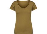 X.O By Promodoro 1545 | Maglietta Da Donna In Cotone Pettinato - Colore: Olive - Taglia: 3XL