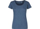 X.O By Promodoro 1545 | Maglietta Donna A Girocollo, Cotone Pettinato - Colore: Heather Navy - Taglia: L