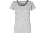 X.O By Promodoro 1545 | Maglietta Da Donna A Girocollo, Cotone Pettinato - Colore: Heather Grey - Taglia: M