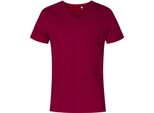 X.O By Promodoro 1425 | Maglietta Uomo Collo A V, Cotone Pettinato - Colore: Berry - Taglia: 3XL