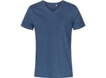 X.O By Promodoro 1425 | Maglietta Uomo Collo A V, Cotone Pettinato - Colore: Heather Navy - Taglia: Xs