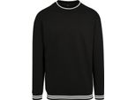 Build Your Brand BY104 | Felpa College Da Uomo, Misto Cotone - Colore: Nero/Bianco - Taglia: S
