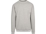Build Your Brand BY104 | Felpa College Da Uomo, Misto Cotone - Colore: Grigio/Bianco - Taglia: L