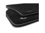 Tappetini Adatti Per Vw Golf 7 8 Velours Tappetini Auto Tappeto 2 Pezzi Nero, Cuciture Decorative Bianche