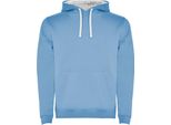 Felpa Urban Da Uomo Con Cappuccio, Interno Spazzolato - Colore: Sky Blue 10/White 01 - Taglia: Xl