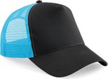 Beechfield B640 | Cappello / Berretto / Cappello Trucker Snapback - Colore: Nero/Blu Surf - Taglia: Unica