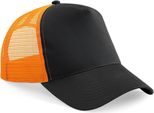 Cappello / Berretto / Cappello Beechfield B640 | Snapback Trucker - Colore: Nero/Arancione - Taglia: Unica