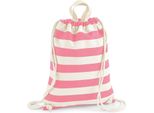 Westford Mill W686 | Borsa Da Ginnastica Nautical Gymsac - Colore: Naturale/Rosa - Dimensioni: 37 X 46 Cm