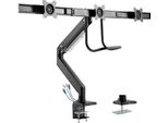 Inline - Kit Di Montaggio - Per 3 Display Lcd - Alluminio - Nero - Dimensioni Dello Schermo: 68,58 Cm (27") - Montaggio Da Tavolo (23172A)"
