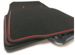 Tappetini Mini Countryman R60 / Paceman R61 Tappetini Auto Premium Velours 4 Pezzi, In Nabuk Con Fascia Rossa