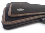 Tappetini Premium Per Renault Captur Ii Tappetini Per Auto (Doppia Cucitura Arancione) Tappetini Velours Tuning 4 Pezzi