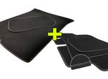 Set Completo Adatto Per Tesla Model 3 Tappetini + Tappetini Bagagliaio Anteriore Posteriore Premium Velours (Cuciture Argento) Tappetini Auto, 5 Pezzi