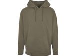 Build Your Brand Basic BB006 | Felpa Con Cappuccio Oversize Con Tasca A Canguro - Colore: Olive - Taglia: L