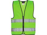 Korntex Kwrx | Gilet Di Sicurezza Per Bambini Con Cerniera EN1150 - Colore: Verde Neon - Taglia: Xs (3-6 Anni)