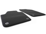 Tappetini Adatti Per Skoda Rapid (Tutti) Set Di Tappetini Velours Per Auto, 2 Pezzi Anteriori, Nero