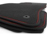 Tappetini Adatti Per Vw Golf 8 (Tutti) Tappetini Auto Premium Accessori Qualità Tuning 4X Gti R-Line (Banda Rossa) Velours Nero