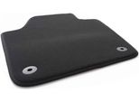 Tappetino Lato Guida Adatto Per Skoda Rapid (Tutti) Tappetino Lato Guida In Velours, Nero, Attacco