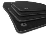 Tappetini Per Mazda CX30 Dal 2019 Tappetini Auto In Velours Di Qualità Originale In 4 Pezzi, Cuciture Decorative Bianche