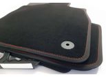 Tappetini Adatti Per Skoda Octavia Iv (Tutti) Doppia Cucitura Rs Premium Velours Set Tappetini Auto 4 Pezzi, Nero Rosso