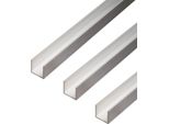 Alberts 498481 Profilo A U, Alluminio, Naturale, 1000 X 20 X 20 Mm, Set Da 3