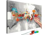 Tessuto Non Tessuto Painting By Numbers - Artistic Disorder 60X40 Cm Abstract N-A-1006-E-A