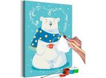 Tessuto Non Tessuto Painting By Numbers - Hot Chocolate Lover 40X60 Cm Animali N-A-1184-E-A