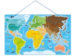 Woody World Map Puzzle Il Mondo In Immagini, 2 In 1