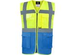 Korntex Kxcmf | Gilet Di Sicurezza Multifunzionale Comfort Executive Hamburg - Farbe: Giallo/Blu - GrößE: L
