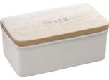 Burriera In Ceramica Con Coperchio In Legno Tosca