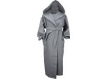 A&R 028.50 | Robezz® Accappatoio In Cialda Con Cappuccio Accappatoio Con Cappuccio - Colore: Grigio Antracite - Taglia: 4XL