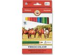 KOH-I-NOOR Matite Colorate Triangolari Triocolor 12 Pz.