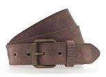 Mustang Pelle Cintura Leather Belt W80 Dark Brown Marrone Scuro