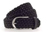 Vanzetti Pelle Cintura Braided Women's Leather Belt W110 Black Nero