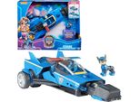 Spin Master Paw Patrol: The Mighty Movie, Veicolo Razzo Supereroe Deluxe Di Chase, Veicolo Giocattolo (Blu/Nero, Include Figura Di Chase)