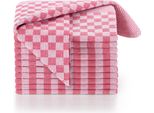 Set Di 10 Strofinacci Blumtal - Set Di Strofinacci Di Alta Qualità, 100% Cotone, 50X70 Cm, Rosso A Scacchi, Oeko-Tex®, Strofinacci In Cotone