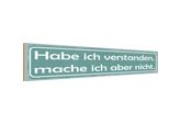 Vianmo Insegna In Legno 10X46 Cm Habe Ich Verstanden, Mache Ich